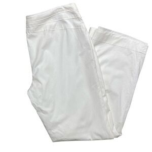 Doncaster White Womens Pants Lined Cotton Blend Relaxed Fit Size 14